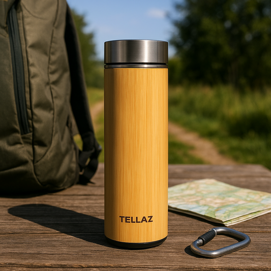 Bamboo Water Bottle (Eco-Friendly & Double-Wall Vacuum Insulation)