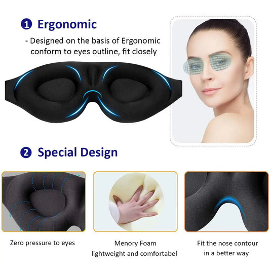 Luxury Sleep Eye Mask - Zero Eye Pressure 3D Sleeping Mask